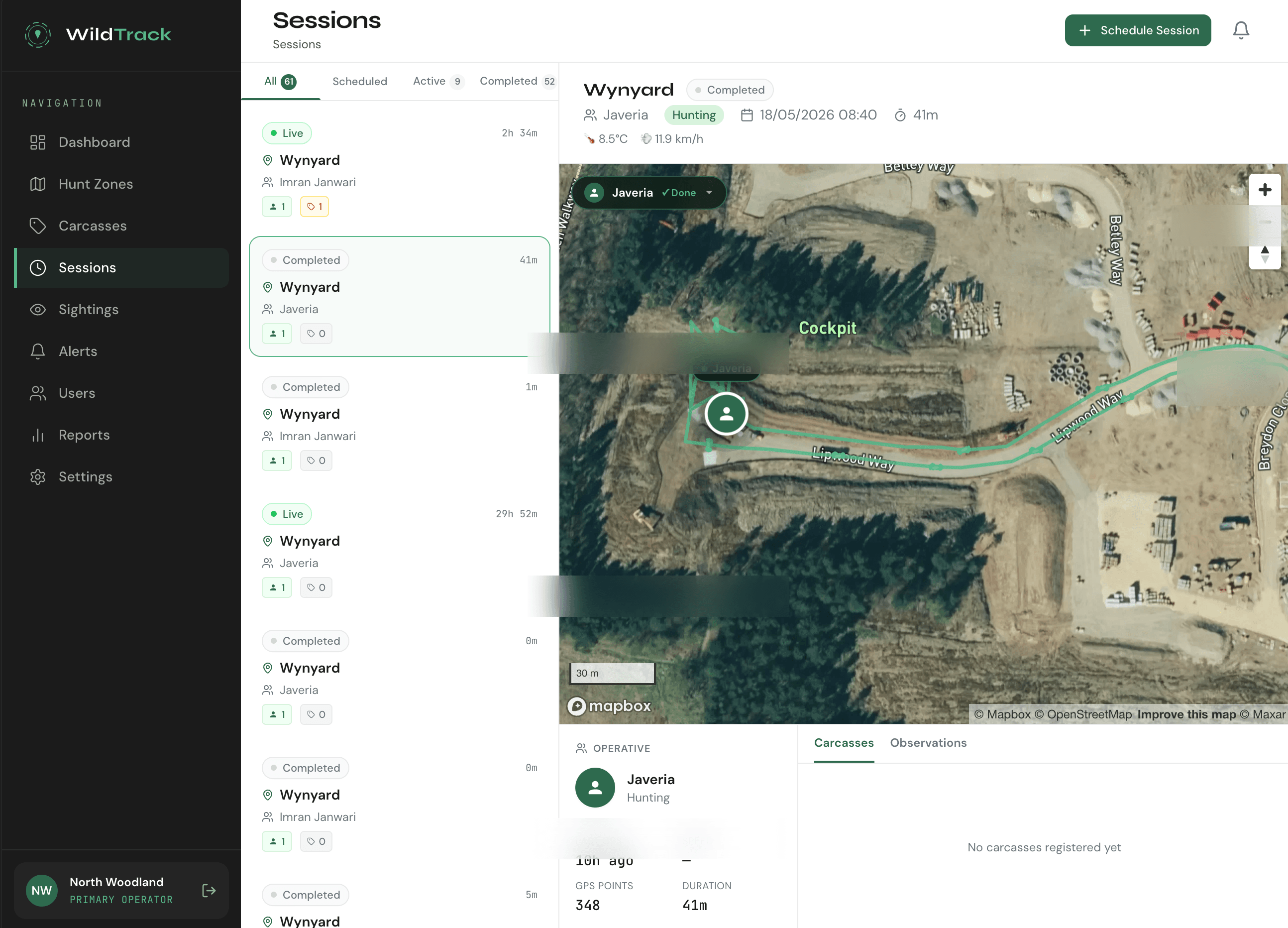 WildTrack screenshot